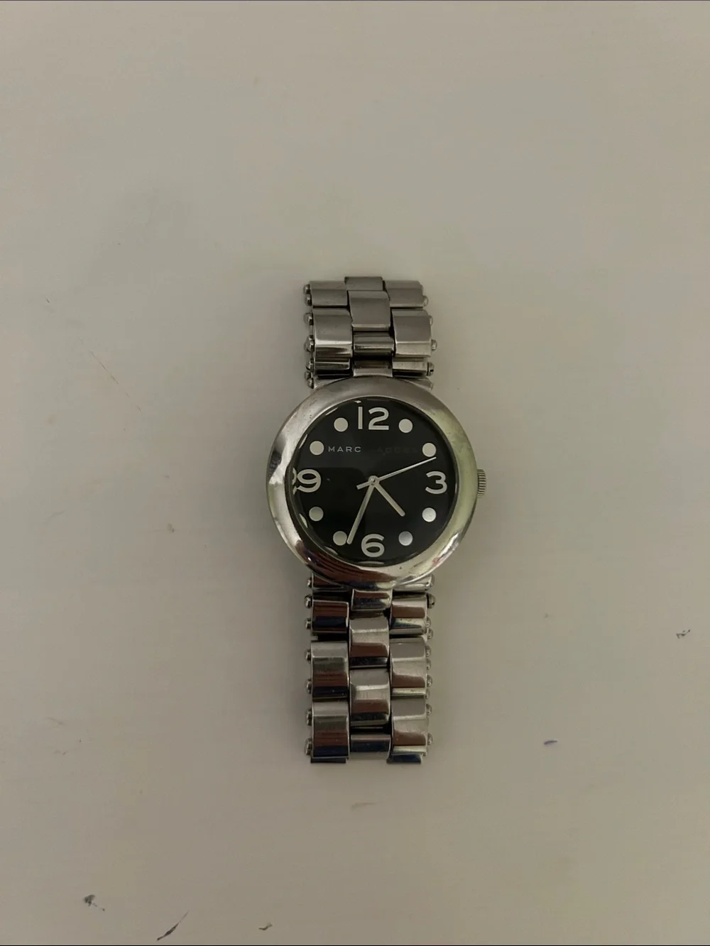 Marc Jacobs Black Dial Silver Bracelet Watch